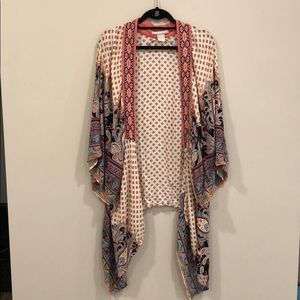 Patterned Oversized Cardigan